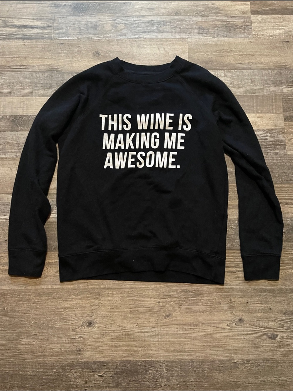 Brunette The Label Black Sweatshirt with White Slogan Text
